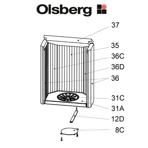 Olsberg Tolima Aqua Compact Rost Pos. 31C - 23/4081.1202 1 Olsberg Tolima Aqua Compact Rost Pos. 31C - 23/4081.1202