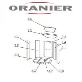 Oranier Kiruna 4 Serie 1 Bodenstein, Bodenplatte Pos 3.8 - 2901389000