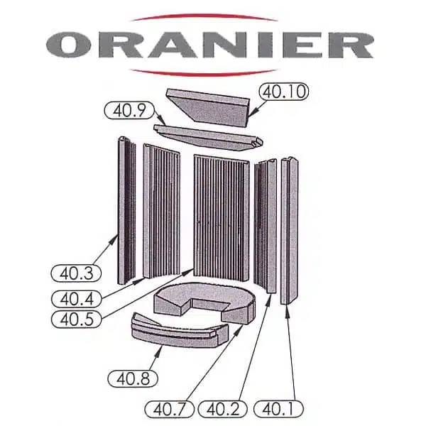 Oranier Polar 4 Serie 3 Rückwandstein Pos. 40.5 - 2905413000 1 Oranier Polar 4 Serie 3 Rückwandstein Pos. 40.5 - 2905413000
