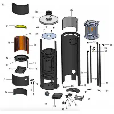 Oranier Arena AQUA PLUS RLU Rückwand mitte Pos.11 - 2904613000