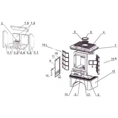 Oranier Bohemia 7 4636 Glasscheibe 465 x 350 x 4 - 2899360000