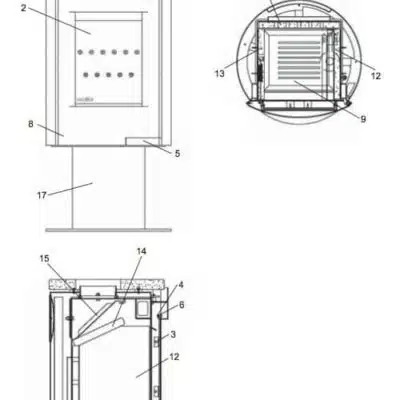 Wodtke Centro K120 A Glasscheibe / Kaminscheibe / Türglas Pos. 2 - 086651
