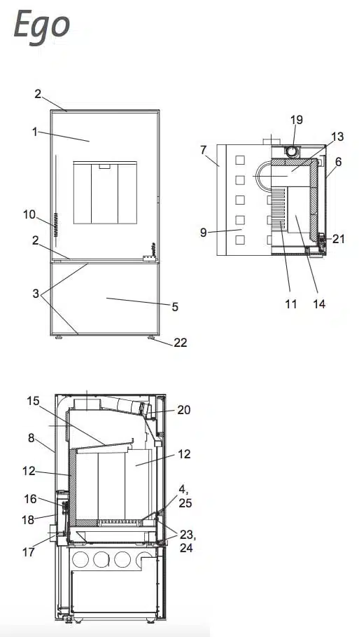 Wodtke Ego KK 40-2 Dichtungs-Set Glas Tür 1 Wodtke Ego KK 40-2 Dichtungs-Set Glas Tür Ersatzteile