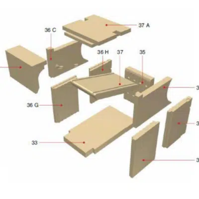 Olsberg Concept 12 Schamotte komplett Pos.2 21/5541-9200