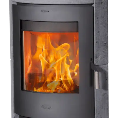 Fireplace Samba Eckkaminofen Stahl Gussgrau | Speckstein