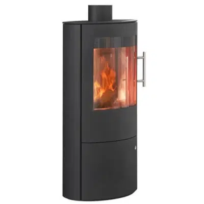 Hübner Kaminbau 9 Kaminofen Königshütte Draco Ganzglas, Stahl schwarz 28/8952