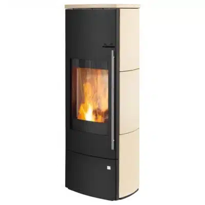 Hübner Kaminbau 11 Kaminofen Olsberg Nevado Aqua Verkleidung Naturstein 23/6383