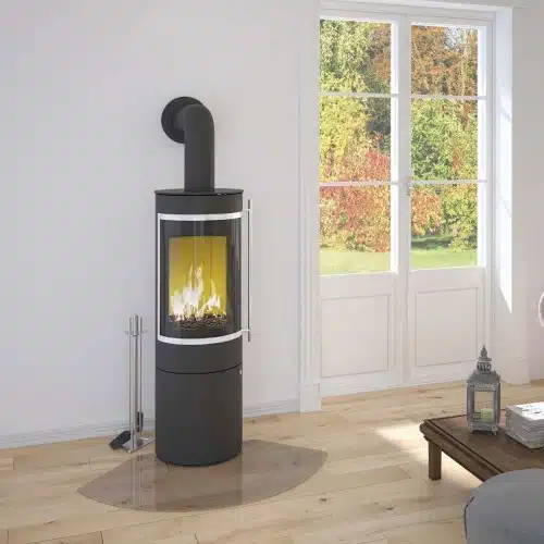 Kaminofen Olsberg Pular PB Stahl Schwarz Decorrahmen schwarz 23/7377 2 Kaminofen Olsberg Pular Plus Compact Dekorrahmen Verchromt