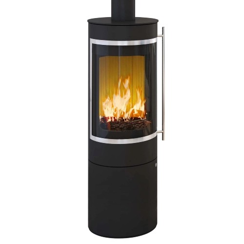 Kaminofen Olsberg Pular Plus Stahl schwarz Decorrahmen chrom 23/7369 1 Kaminofen Olsberg Pular Plus Stahl schwarz Decorrahmen chrom 23/7369