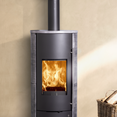 Hübner Kaminbau 12 Kaminofen Olsberg Tolima Aqua Keramikverkleidung ahorn 23/7588.4000