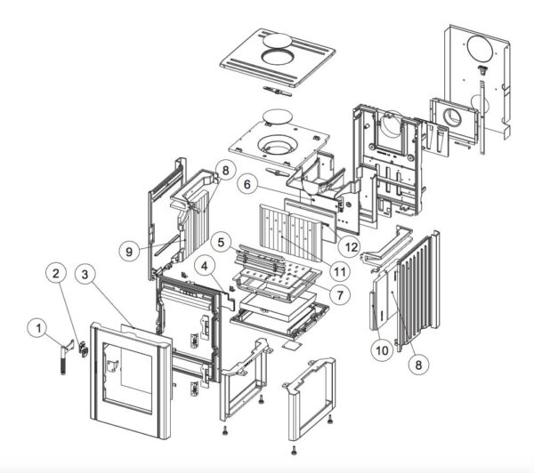 Leda Ascua Rückwandsteine Set 2-teilig Pos. 11 - 1005-02591