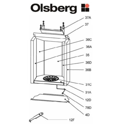 Olsberg Antuco Rost, Kaminrost Pos. 31C - 23/4081.1202