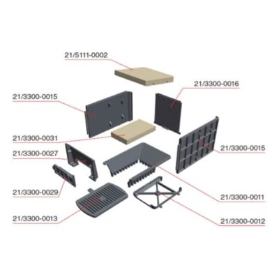 Olsberg Format 6 Aschekasten 219 x 419 x 65 - 21/3300-0056