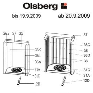 Olsberg Golaya Glasscheibe, Glas - 23/4961.2000