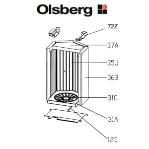 Olsberg Kieyo Rückwandstein Pos. 35J - 23/3021.1252