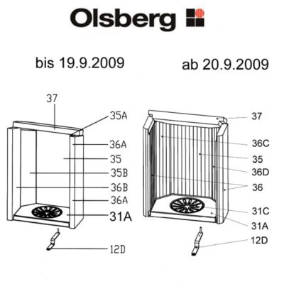 Olsberg Kone Seitenstein rechts Pos. 36A - 23/4084.1252