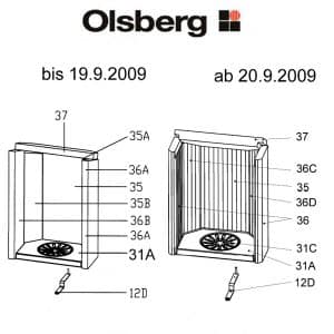 Olsberg Kone Seitensteine Pos. 36 - 23/5591.1254