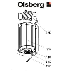 Olsberg Palena Compact Glasscheibe Kaminscheibe Ofenscheibe 23/5751.2000