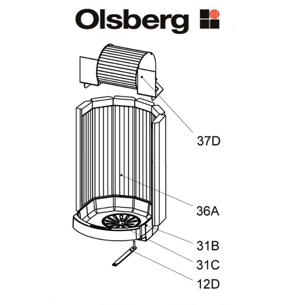 Olsberg Palena Compact Rost, Kaminrost Pos. 31C - 23/4081.1202