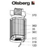 Olsberg Tacora Compact Rost-Lager-Rahmen Ersatzteile Pos. 31B - 23/5961.1201