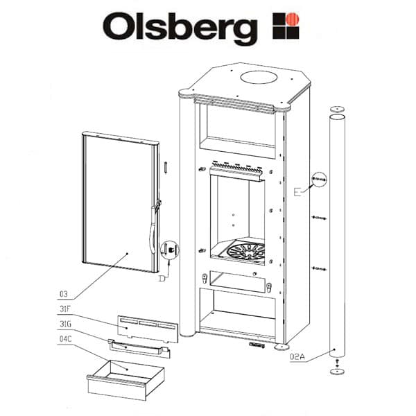 Olsberg Tofane Glasscheibe - 23/4282.2000