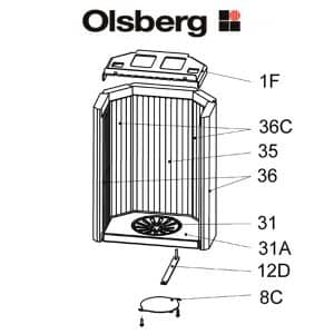 Olsberg Tolima PowerSystem Rückwandstein Pos. 35 - 23/5571.1251