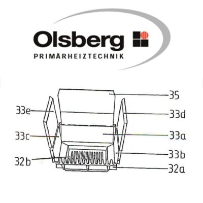 Olsberg HK8 / Vario 24 -11/118 -11/119 Feuerschutzplatte Pos. 33a - 19/1480.1251