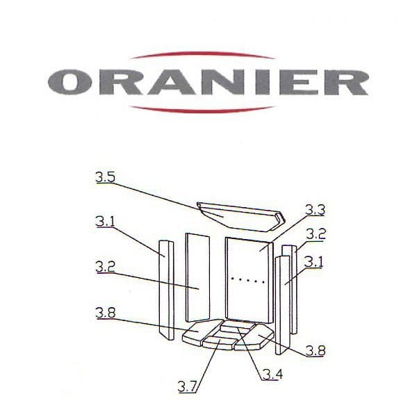 Oranier Arktis 4 Serie 1 Kompletter Schamottesatz - 2901373000