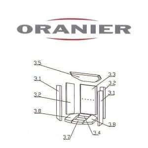 Oranier Arktis 4 Serie 1 Schamottstein Schamott Schamotte Schamotteplatte Ersatzteile Pos. 3.1 - 2901300000