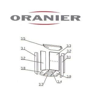 Oranier Arktis 4 Serie 1 Schamottstein Pos. 3.2 Rechts - 2901301000