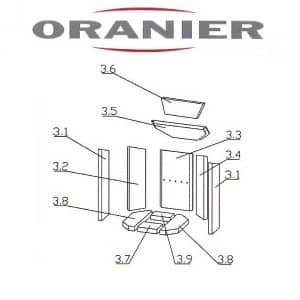 Oranier Kiruna 4 Serie 1 Bodenstein, Bodenplatte Pos 3.7 - 2901388000