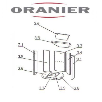 Oranier Kiruna 4 Serie 1 Bodenstein, Bodenplatte Pos 3.7 - 2901388000