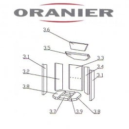 Oranier Kiruna 4 Serie 1 Bodenstein, Bodenplatte Pos 3.8 - 2901389000