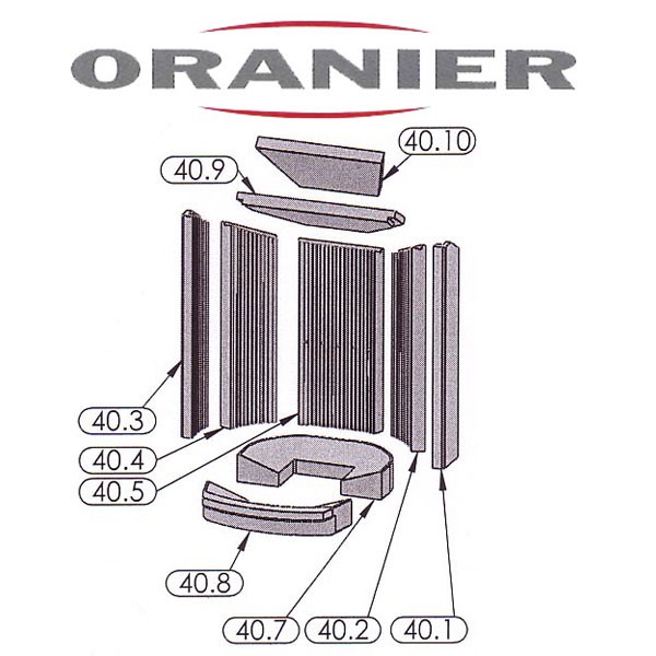 Oranier Polar 4 Serie 3 Seitenstein VL Pos. 40.3 - 2905411000