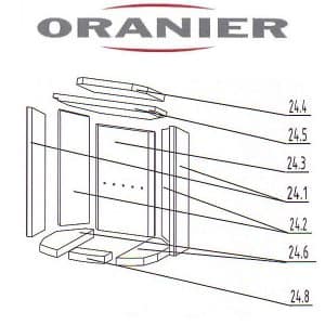 Oranier Pori 7 4671 Arktis 6 Arktis 7 Schamottsteine Ausmauerung Schamotte komplett Ersatzteile Pos. 24 - 2906558000