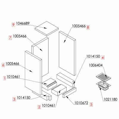 Spartherm Arte 1Vh Bodensteine Komplett 1006594