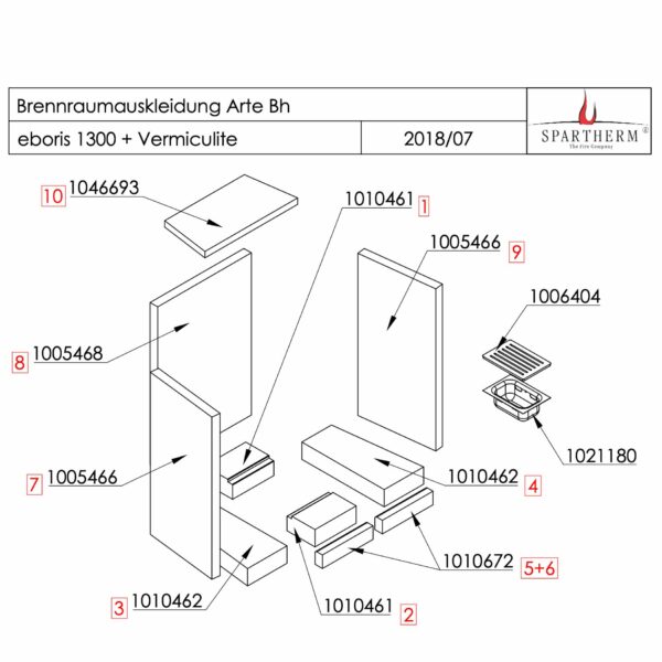 Spartherm Arte Bh Wandsatz Wandsteine Komplett 1055801