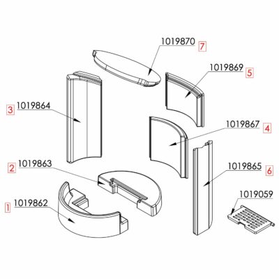 Spartherm Passo XS / Passo XS RLU Ofenrost Rost Feuerrost Ascherost 1019059