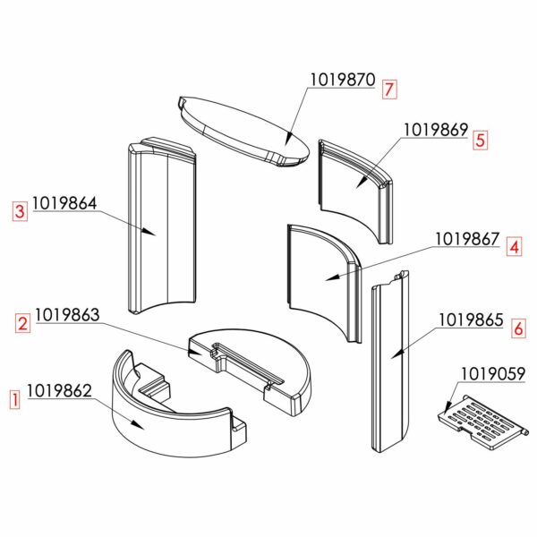 Spartherm Passo XS / Passo XS RLU Ofenrost Rost Feuerrost Ascherost 1019059