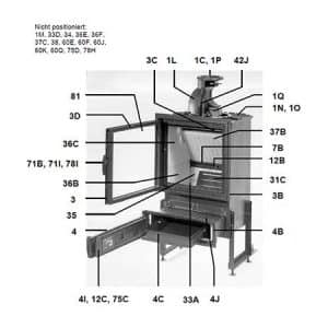 Olsberg QUADRO Schamottesatz Set Seitlich Hinten 19/048-1.1250