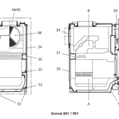 Leda Granat 900 / 901 Seitensteine hinten 2 Stück G 900-3