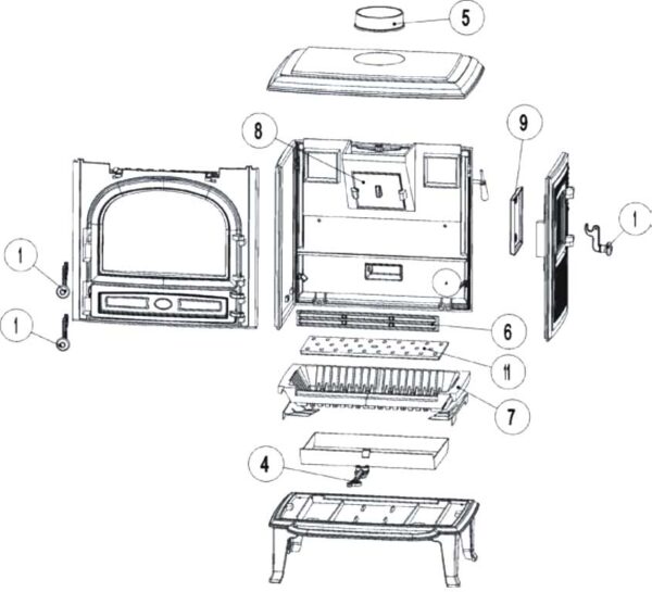 Leda Antigua M Türdichtung Scheibendichtung Set Ersatzteile - 1005-01649