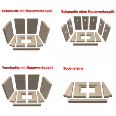 Schmid Lina 6745 s/h Rückwand / Seitenstein / Bodensteine / Mauerwerksoptik