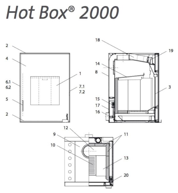 Wodtke Hot Box 2000 Bodensteine hinten Pos. 12 - 097 950