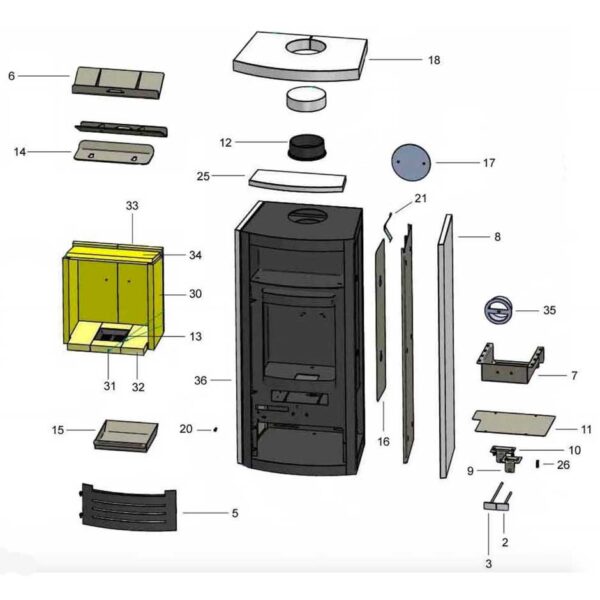 Oranier Hera R Serie 2 Rost, Feuerrost, Ofenrost Pos. 13 - 2902778000