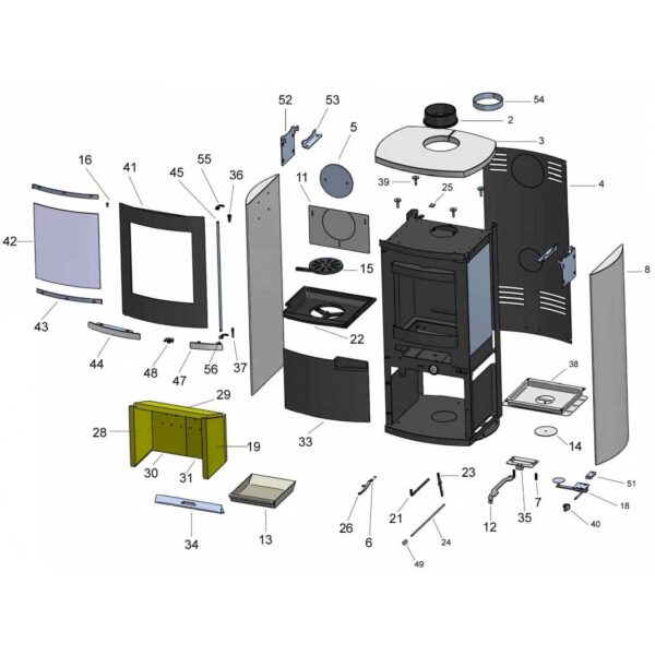 Oranier Reno D 4690 Auskleidung komplett Ersatzteile