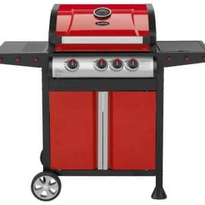 Justus Genius Gasgrill 3+1 Brenner Rot Schwarz