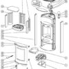 Oranier Cavex 8171 Rückwandstein, Rückwandplatte Pos. 24 - 2916956000