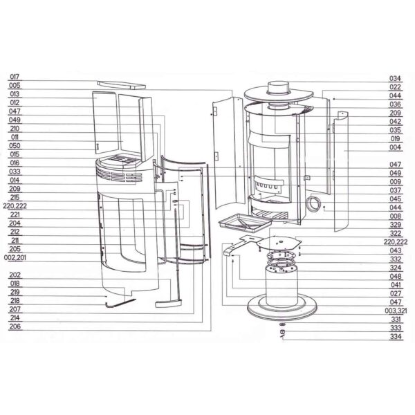 Oranier Andora 8224 Rost Feuerrost Kaminrost Ofenrost Ascherost Gussrost - 2909905000