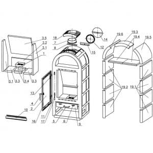 Oranier Boras 4643-8 Türgriff Ersatzteile